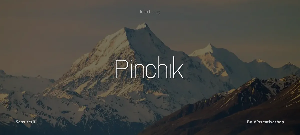 Pinchik font preview