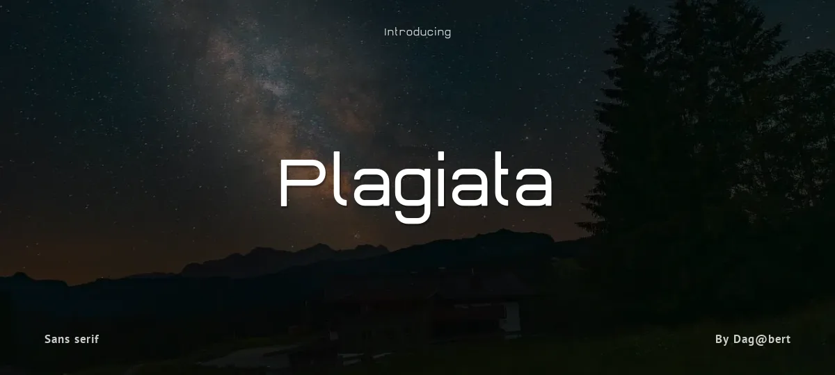 Plagiata font preview