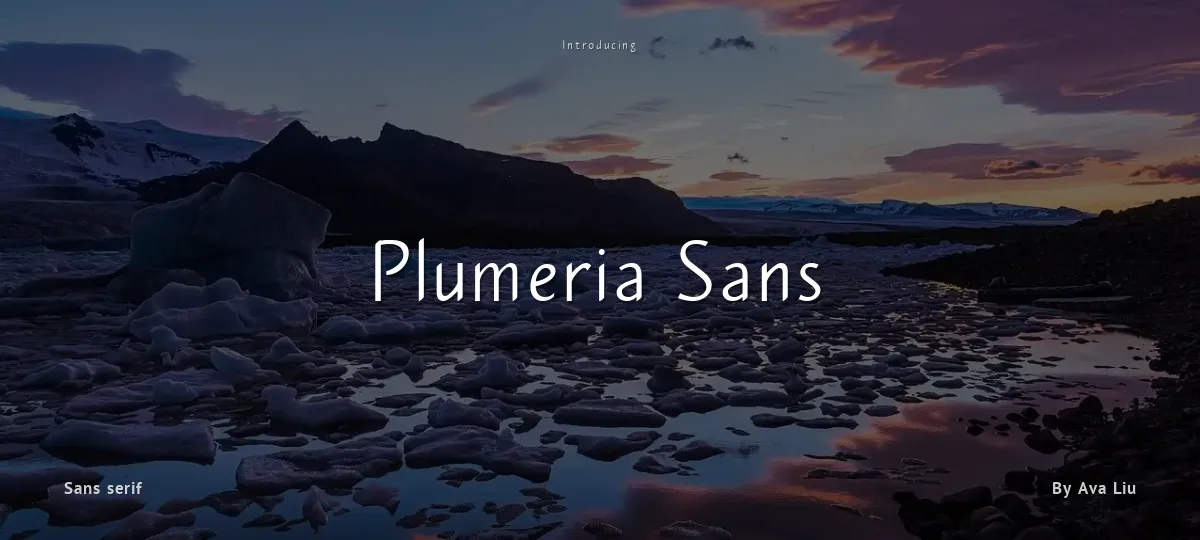 Plumeria Sans font preview