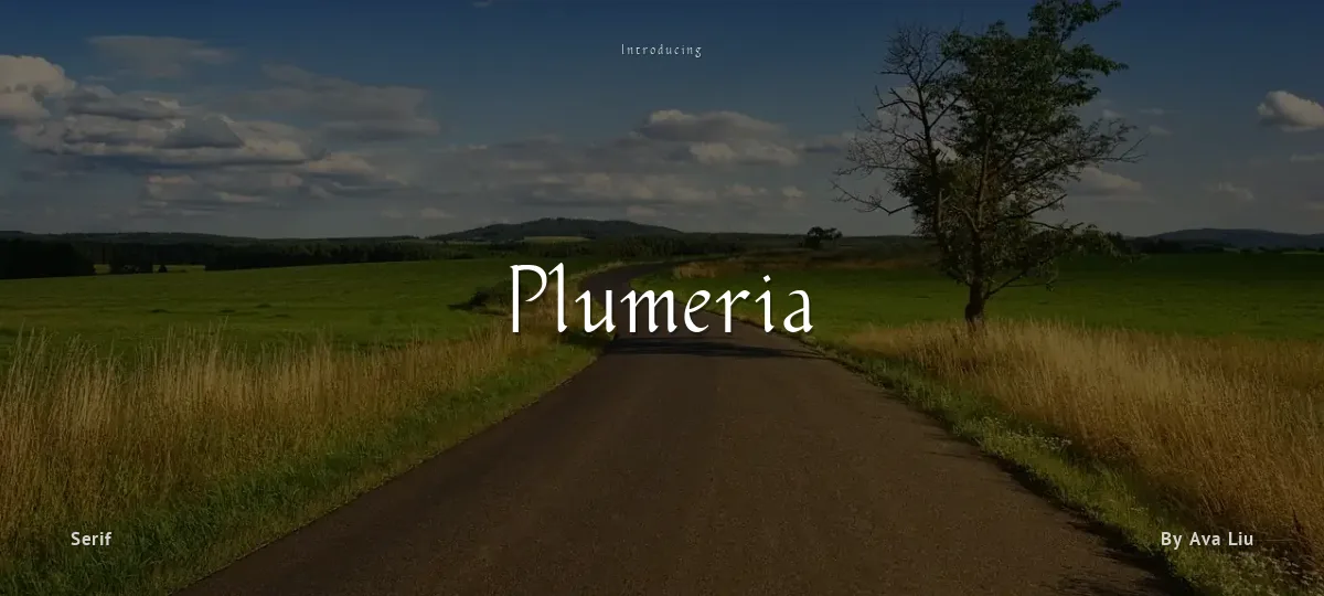 Plumeria font preview