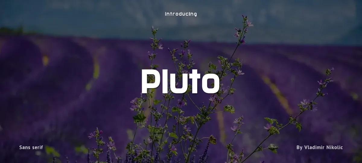 Pluto font preview