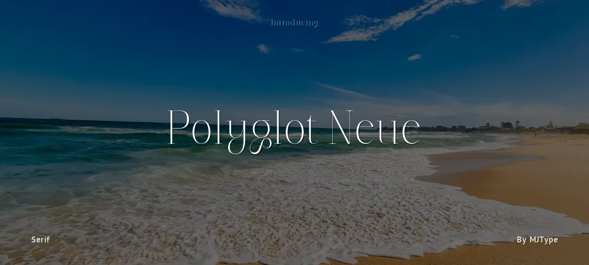 Polyglot Neue font preview