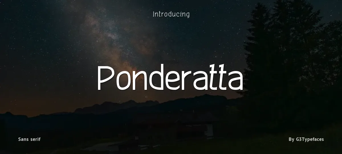 Ponderatta font preview