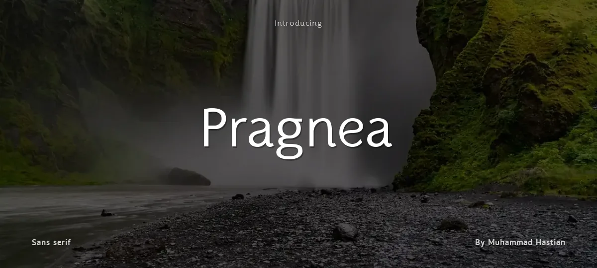 Pragnea font preview