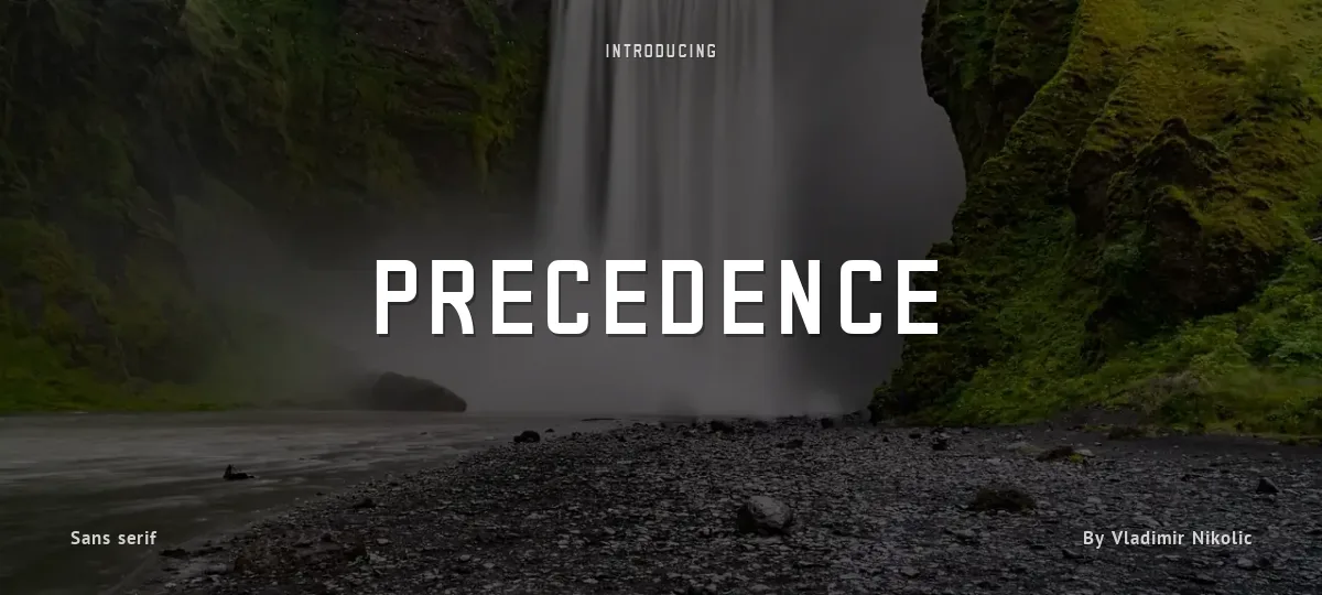 Precedence font preview