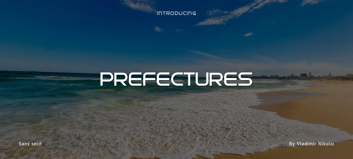 Prefectures font preview