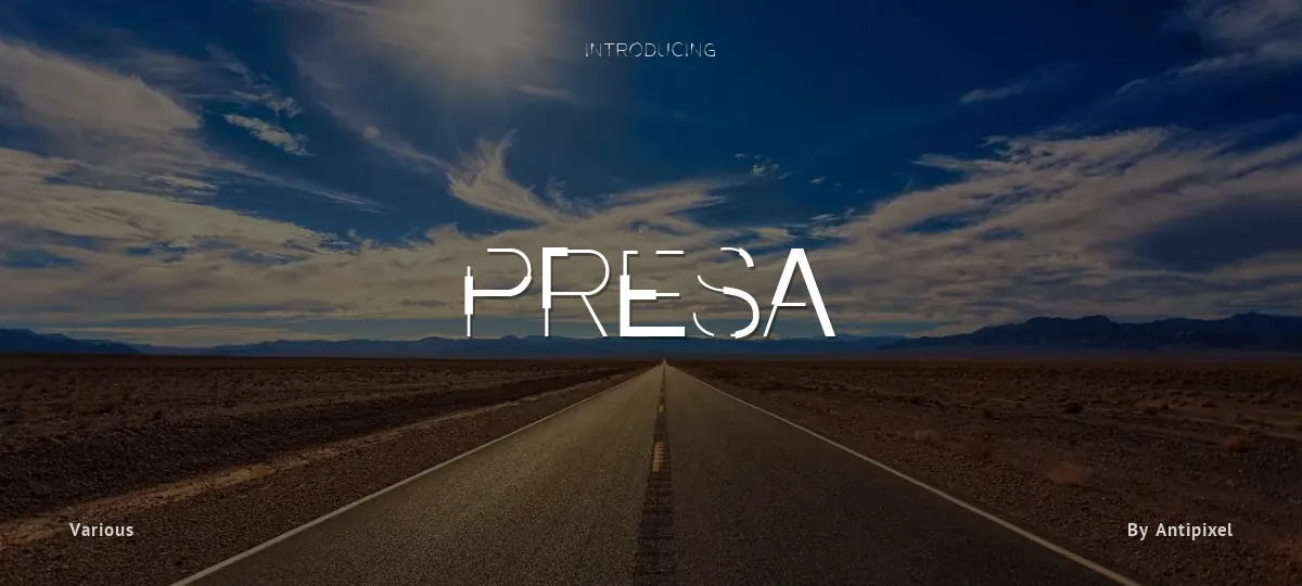 Presa font preview