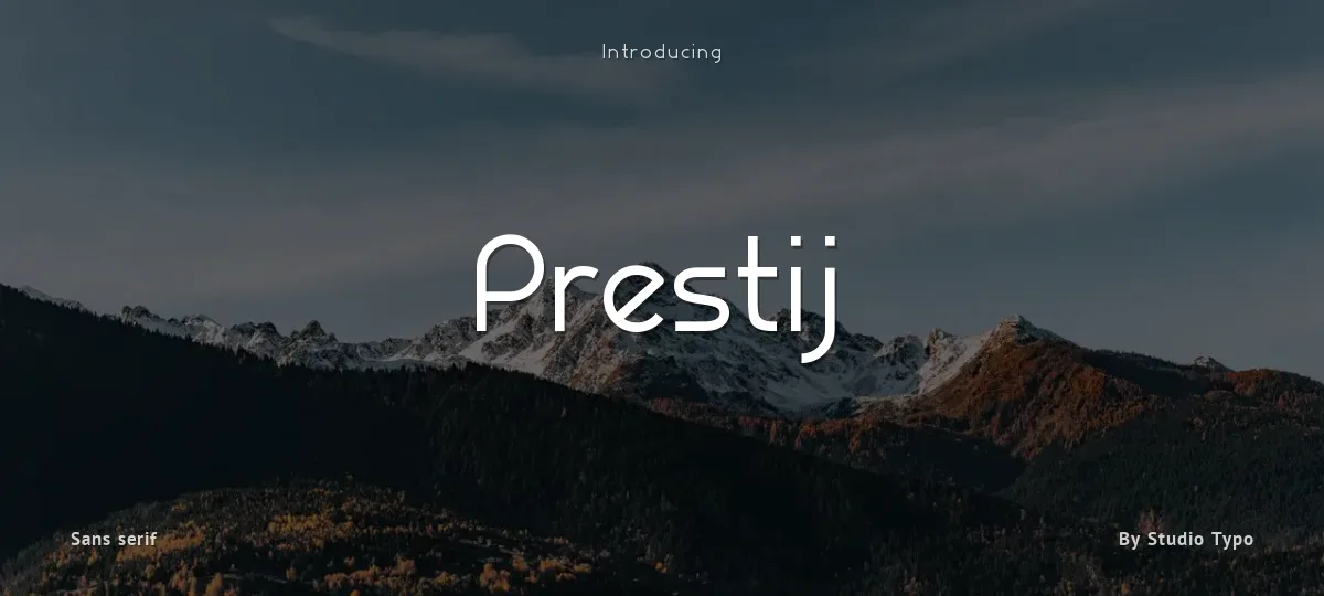 Prestij font preview