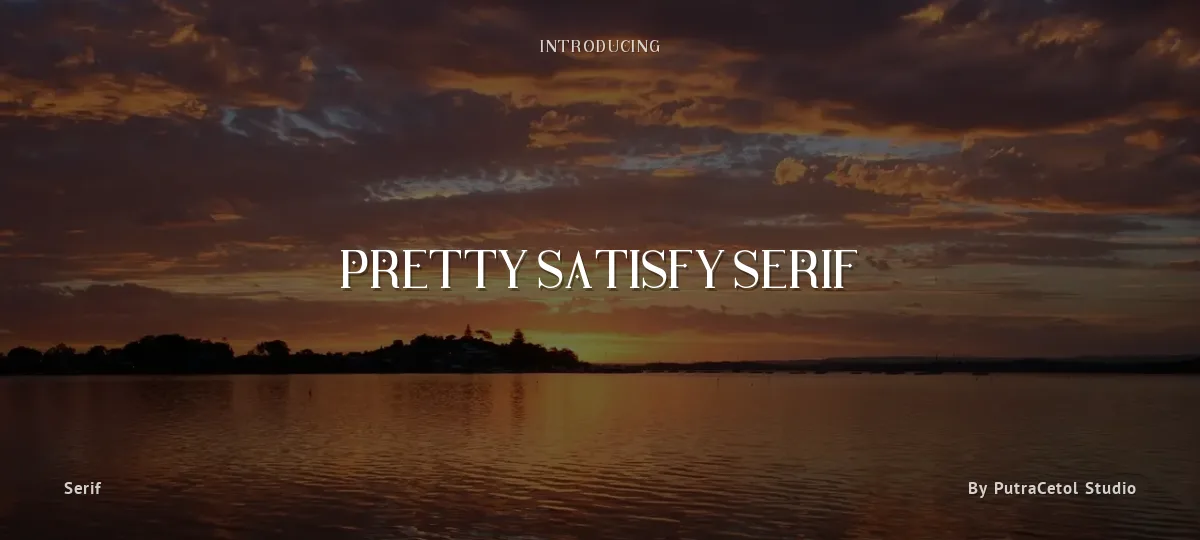 Pretty Satisfy Serif font preview