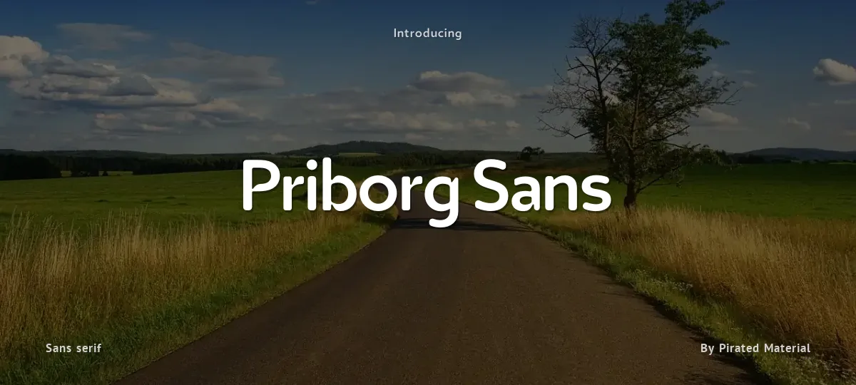 Priborg Sans font preview