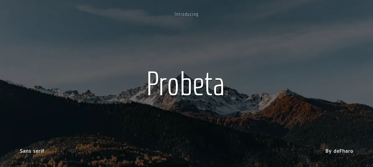Probeta font preview
