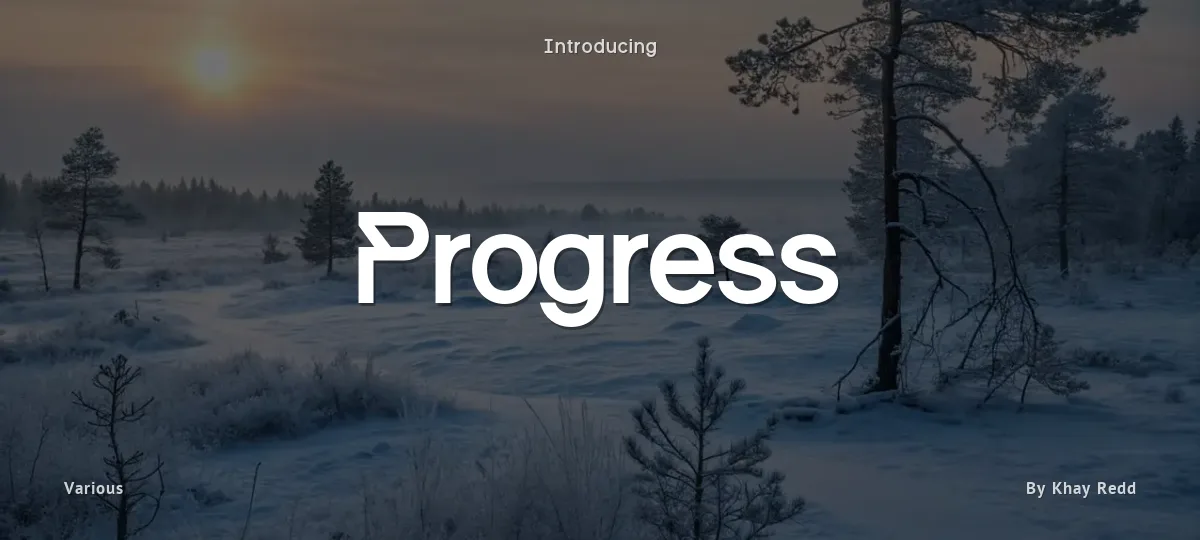 Progress font preview
