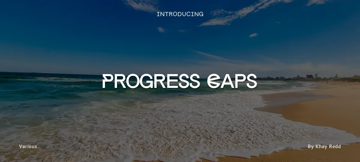 Progress Caps font preview