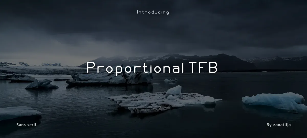 Proportional TFB font preview