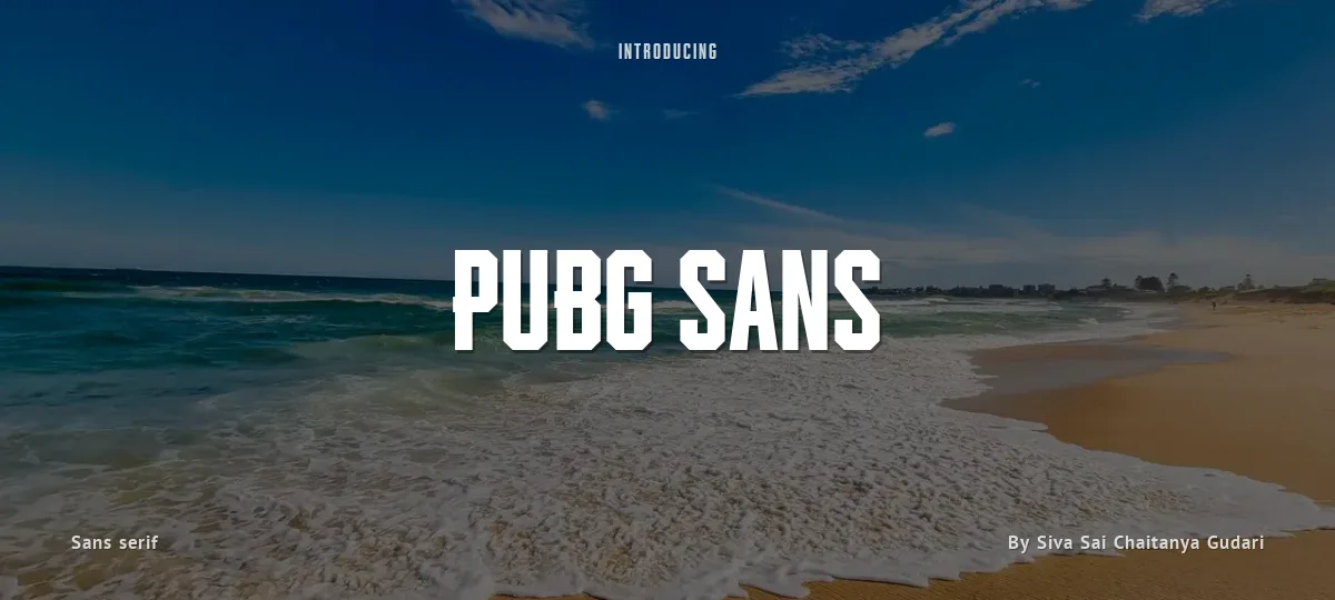 Pubg Sans font preview
