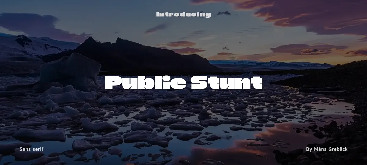 Public Stunt font preview