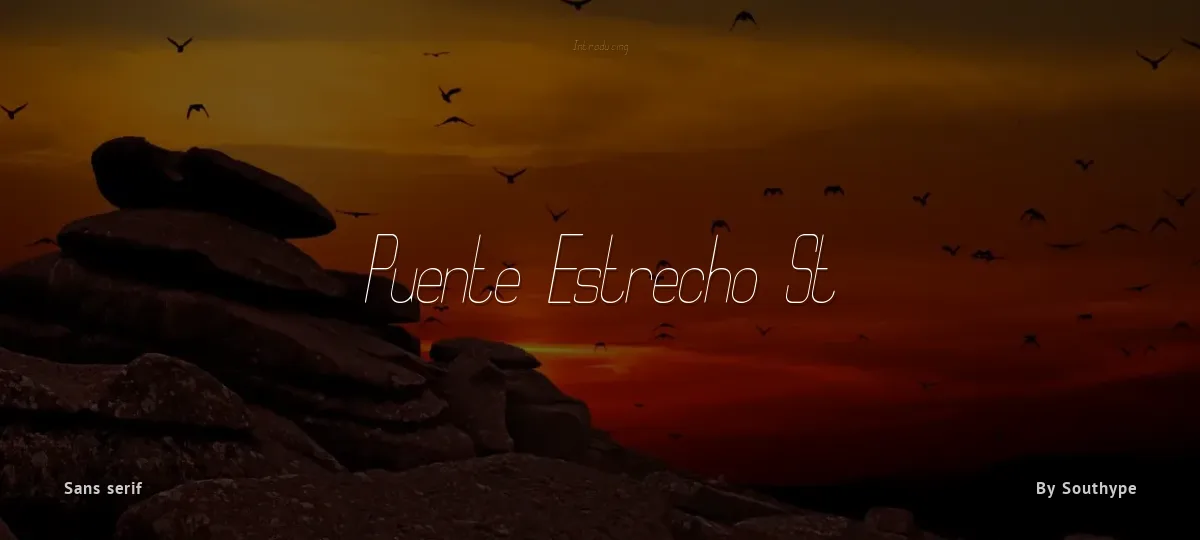 Puente Estrecho St font preview