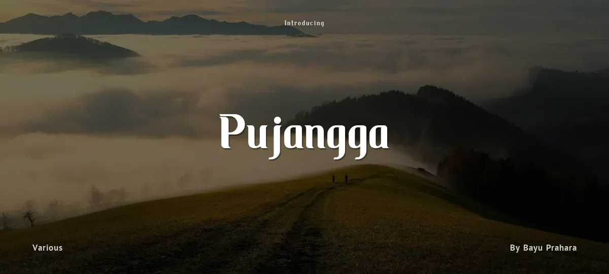 Pujangga font preview
