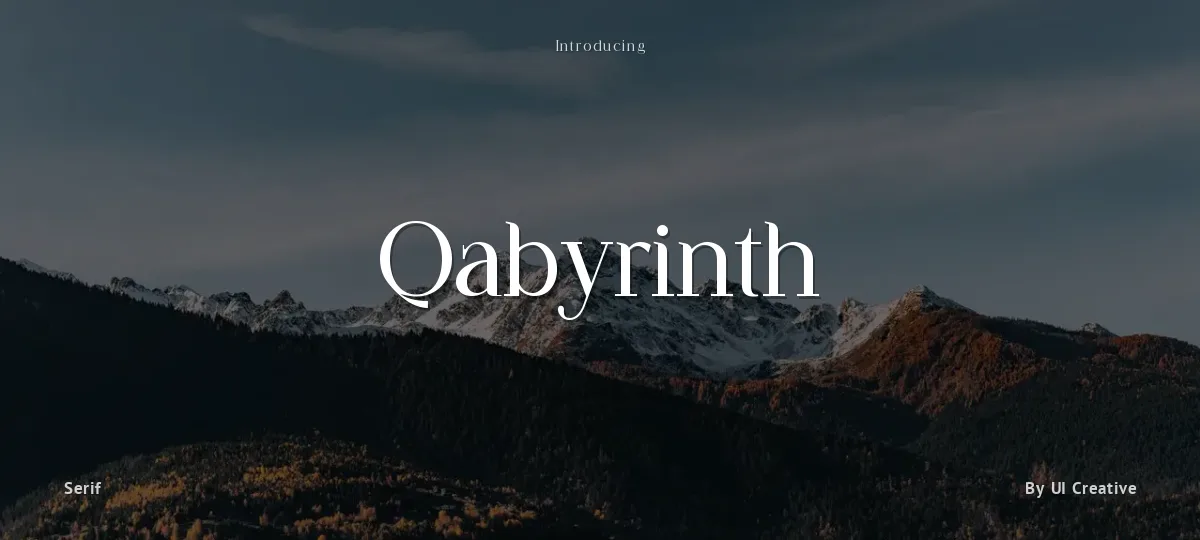 Qabyrinth font preview