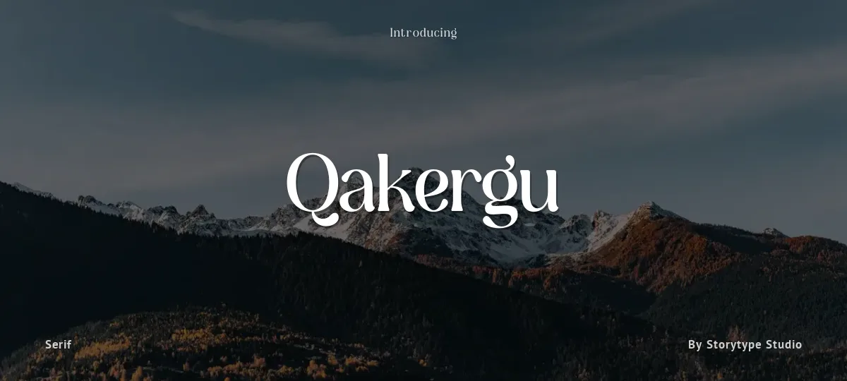 Qakergu font preview