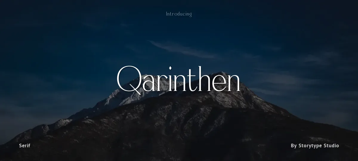 Qarinthen font preview