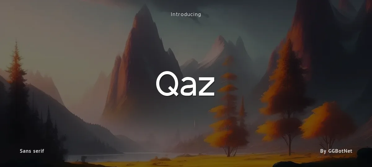 Qaz font preview