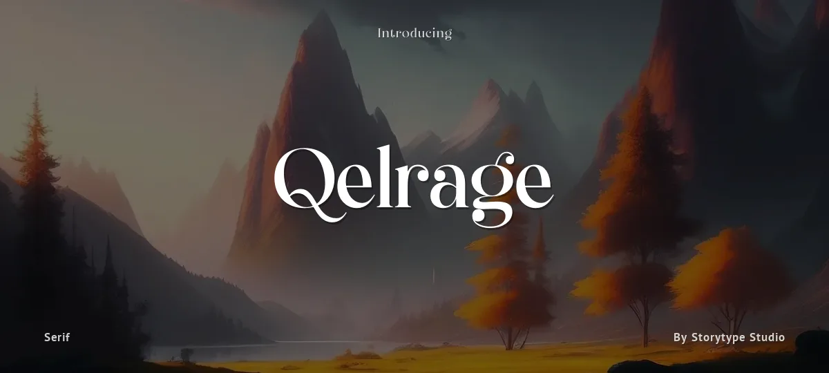 Qelrage font preview