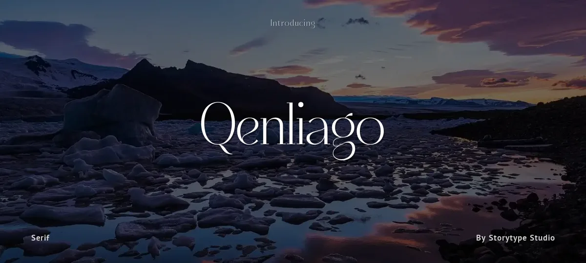 Qenliago font preview
