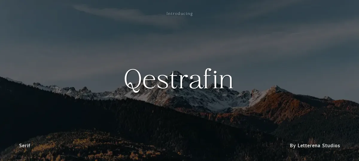 Qestrafin font preview