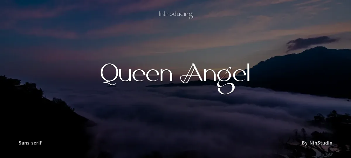 Queen Angel font preview