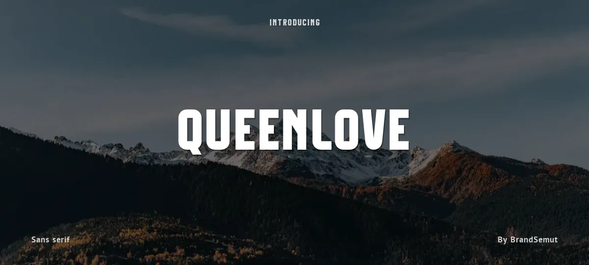 Queenlove font preview