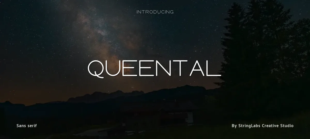 Queental font preview