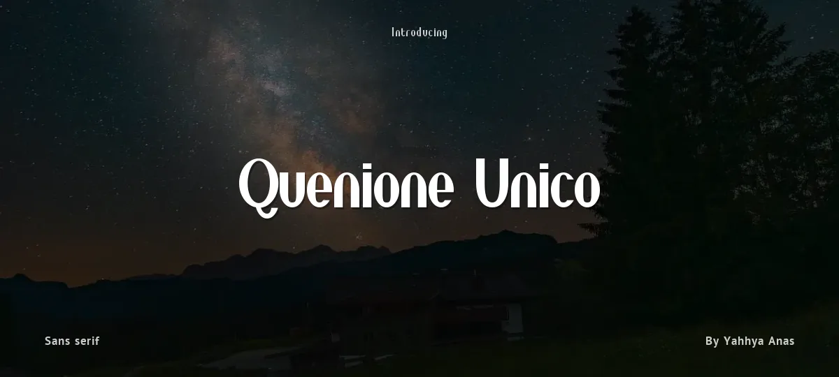 Quenione Unico font preview