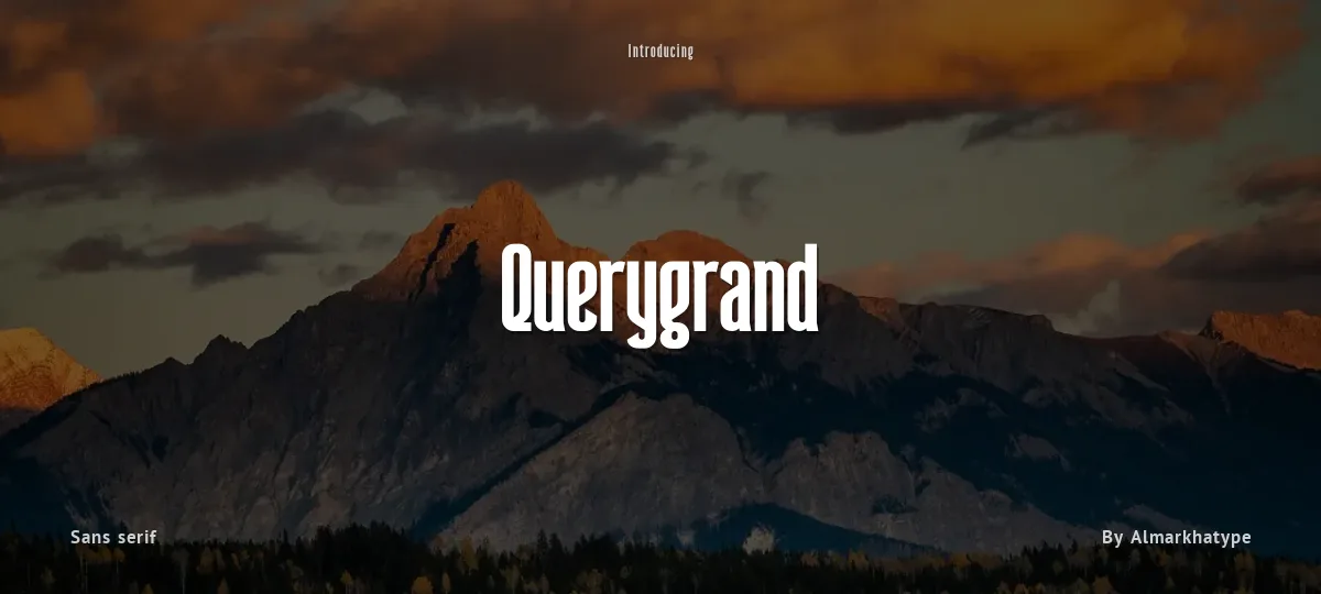 Querygrand font preview