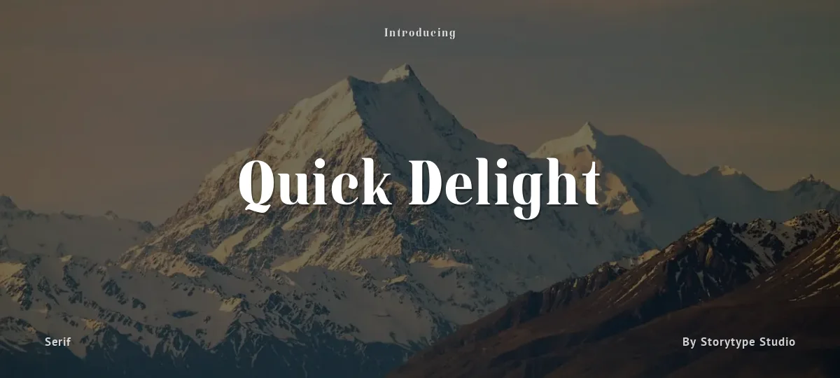 Quick Delight font preview