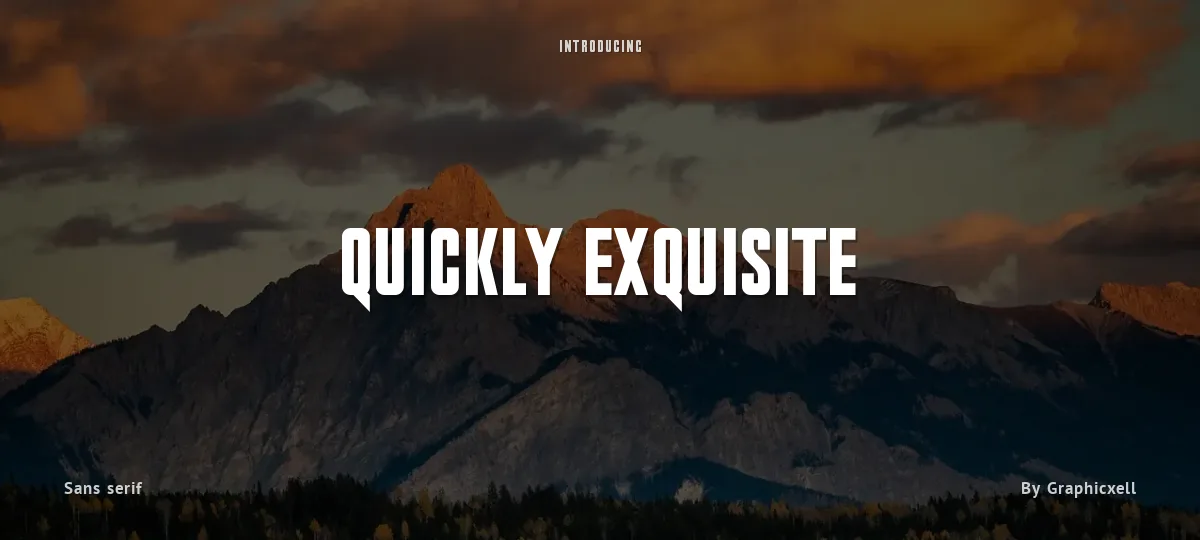 Quickly Exquisite font preview