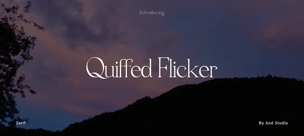 Quiffed Flicker font preview