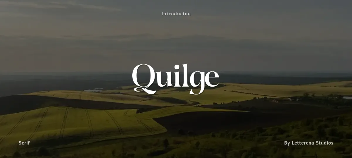 Quilge font preview