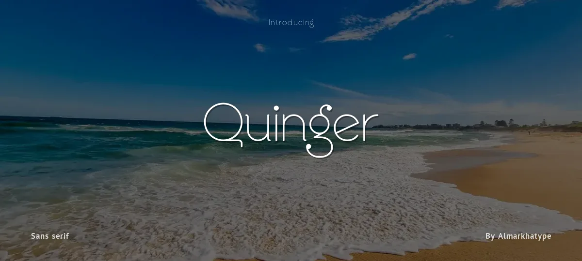 Quinger font preview