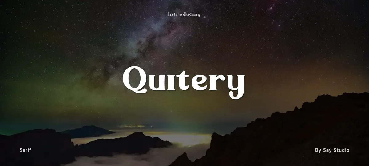 Quitery font preview