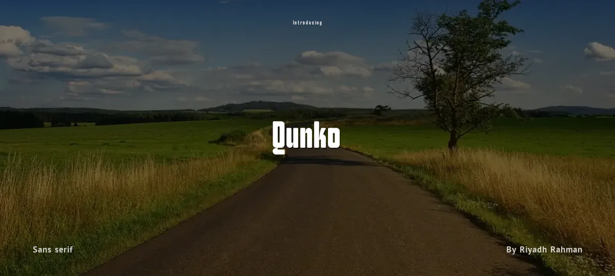 Qunko font preview