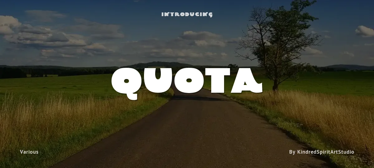 Quota font preview