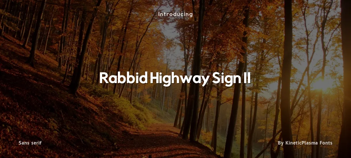 Rabbid Highway Sign II font preview