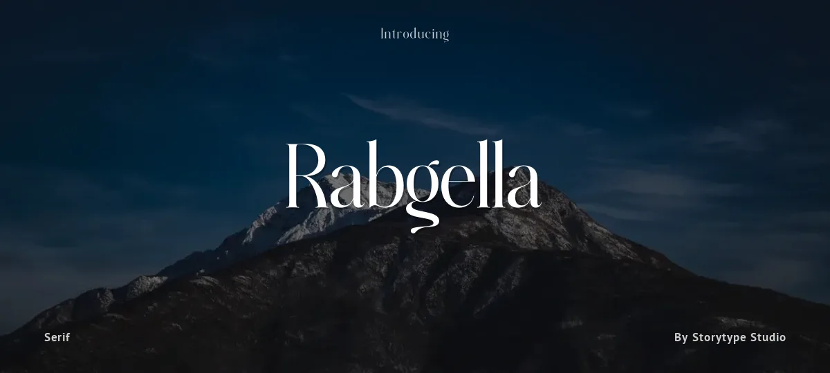 Rabgella font preview