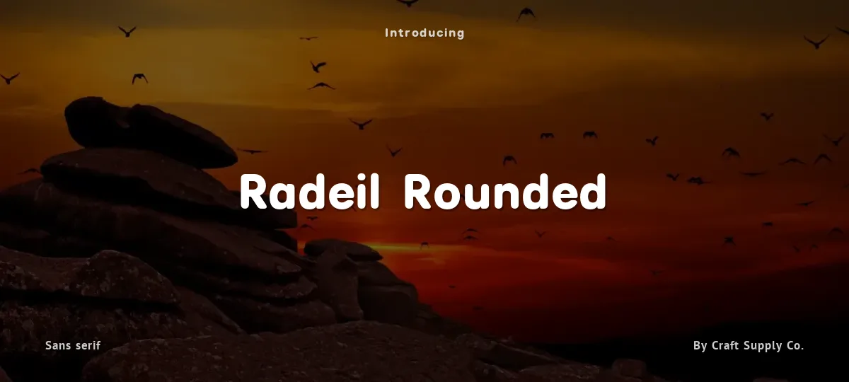 Radeil Rounded font preview