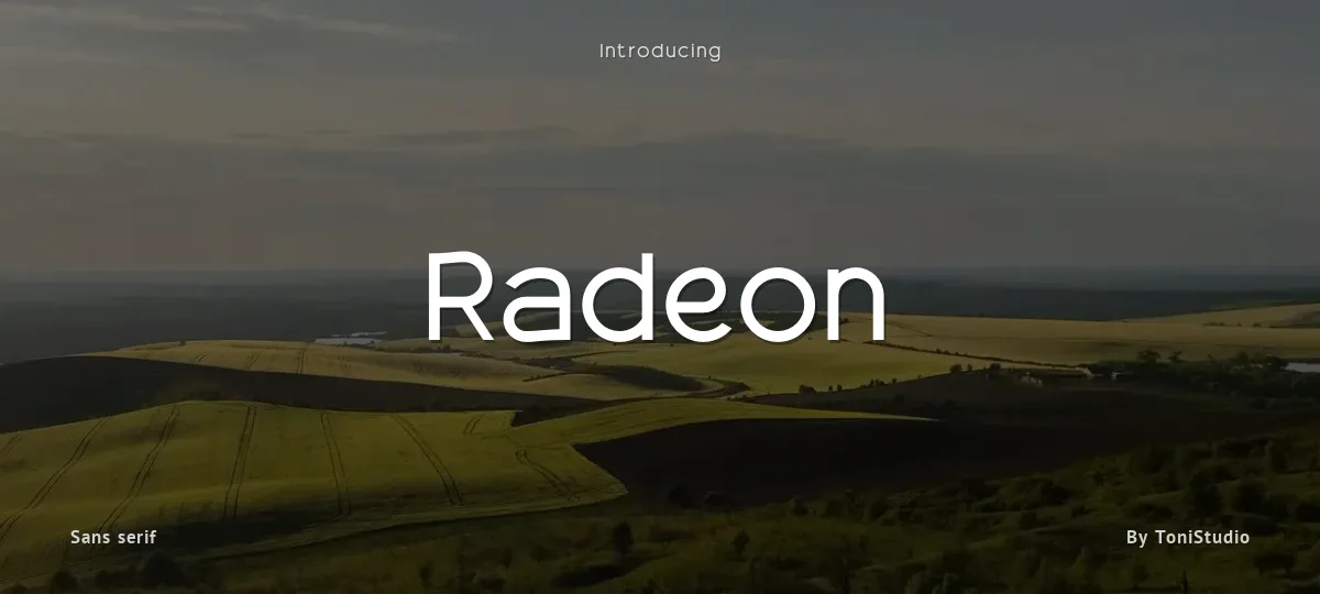 Radeon font preview