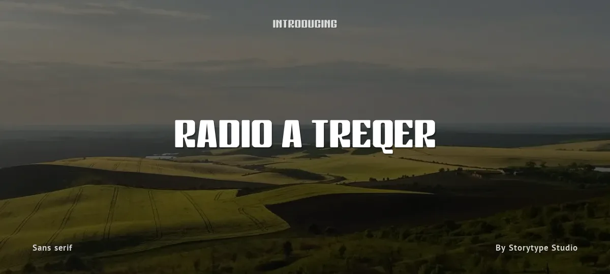 Radio A Treqer font preview