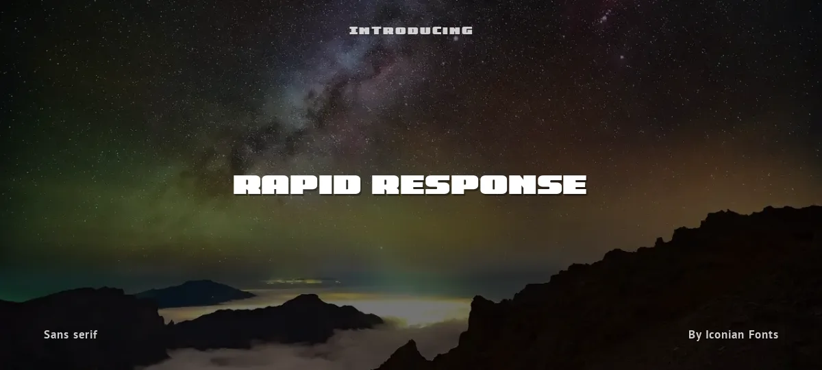 Rapid Response font preview