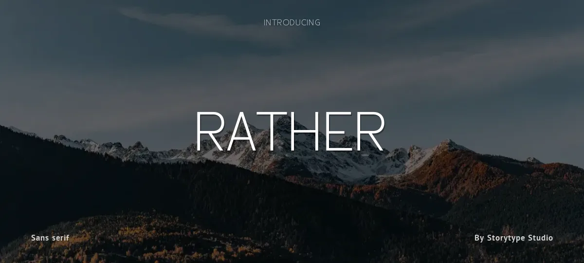 Rather font preview