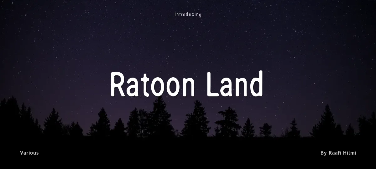Ratoon Land font preview